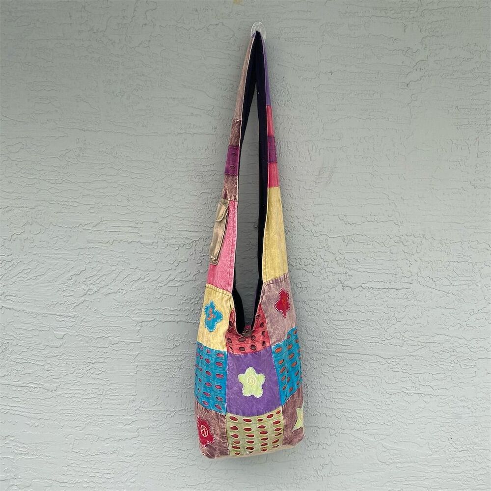 Women's Boho Patchwork Hobo Bag Multicolor Tote